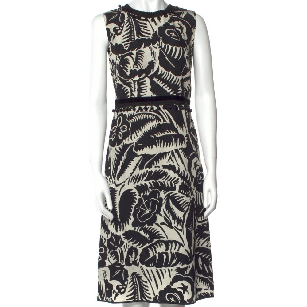 Marc Jacobs Botanical Print A Line Midi Dress
